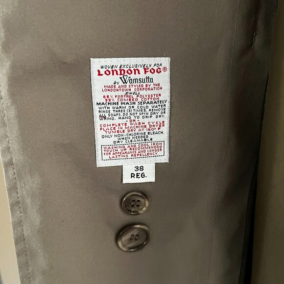 London Fog Men's Classic Trench Coat -  Size 38R - Picture 5 of 7